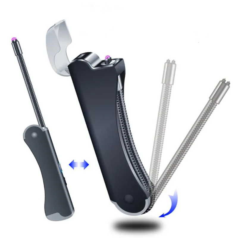 

Пистолет зажигания для барбекю, оригинальный складной пистолет с вращением, ветрозащитная беспламенная Электронная зажигалка для барбекю