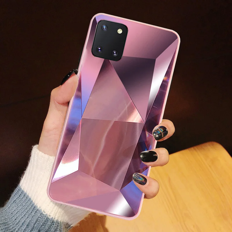 Зеркальный чехол с геометрическим рисунком для Samsung Galaxy A53 A73 A52 A72 S20FE S20 S21 S22 Plus Note 20