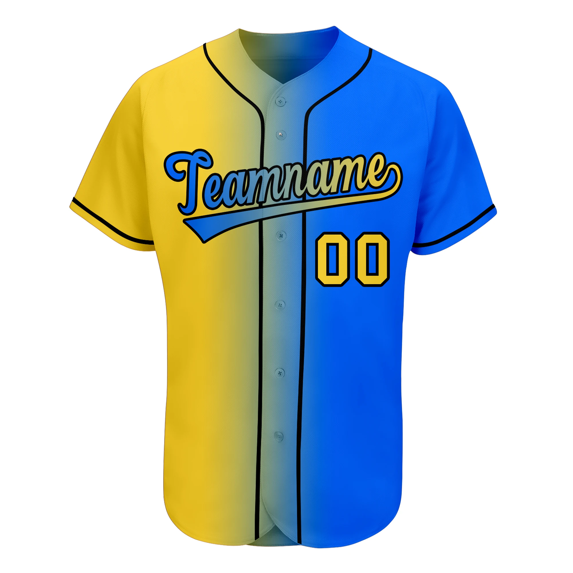 Custom Baseball Jersey Personalized Print Team/Your Name/Number Gradient Colour Outdoor Casual Shirts for Men/Kids