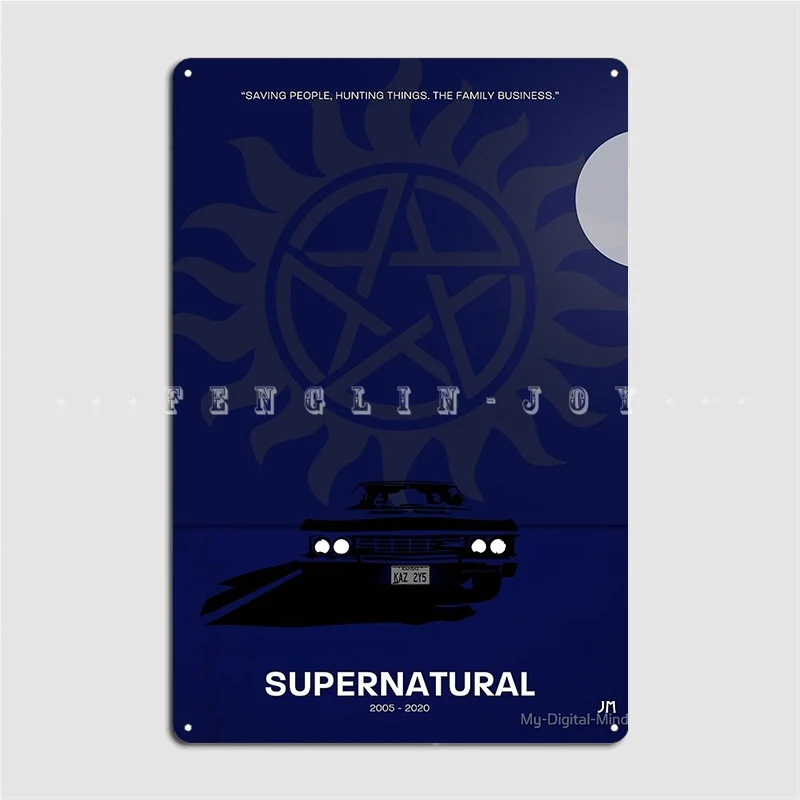 

Supernatural Poster Metal Plaque Cave pub Club Party Retro Plates Tin sign Posters