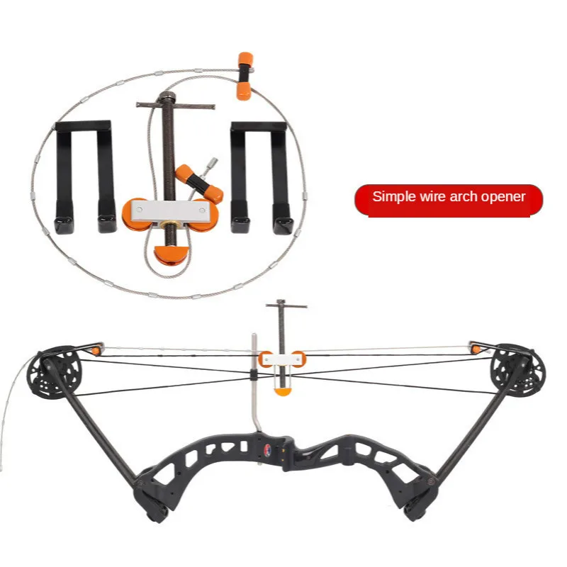 

Steel wire simple bow opener, bow and arrow composite pulley, bow string replacement tool for peephole, easy to operate