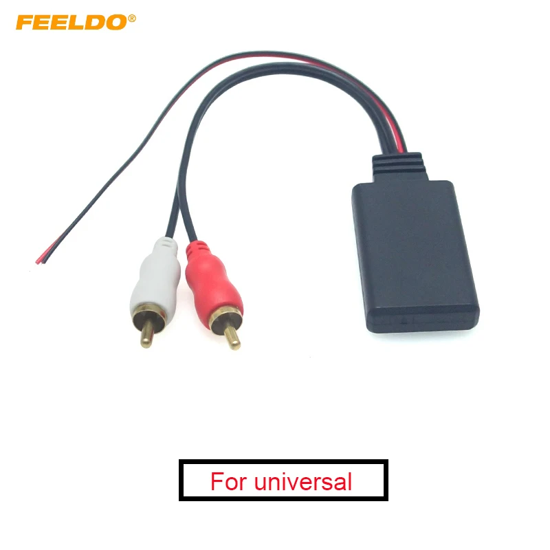

4Pcs Universal Auto Wireless Bluetooth Connection AUX Adapter for Stereo with 2 RCA AUX IN Music Audio Input Wireless Cable
