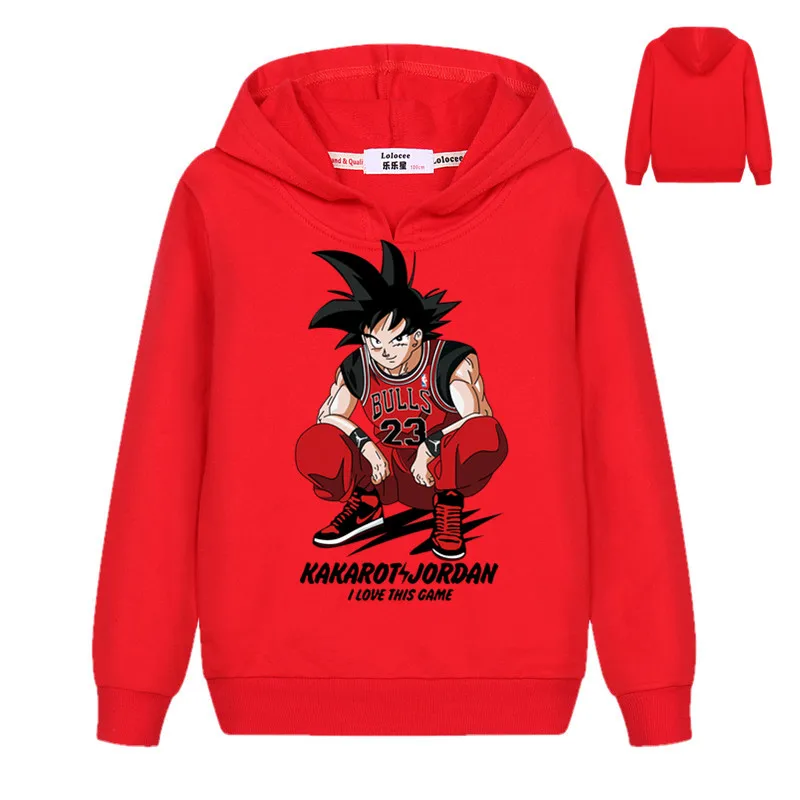 Dragon Ball Z Vegeta/Детские толстовки с капюшоном для мальчиков и девочек, Аниме Супер Саян Гоку толстовка с капюшоном DBZ, Молодежные пуловеры, верхняя одежда, куртка, спортивные костюмы - Цвет: red
