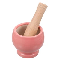 1 set safe multipurpose ceramic mortar garlic grinder mortar pestle kit for hotels