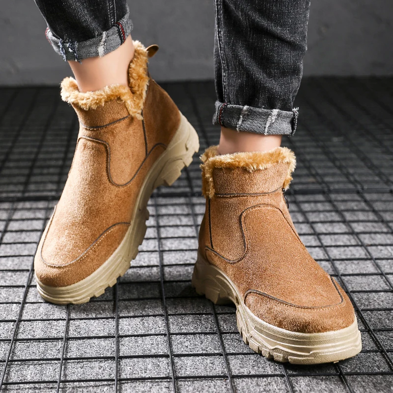 men shoes snow winter military chelsea boots black casual sneakers safety sports leather fashion ankle indestructible |