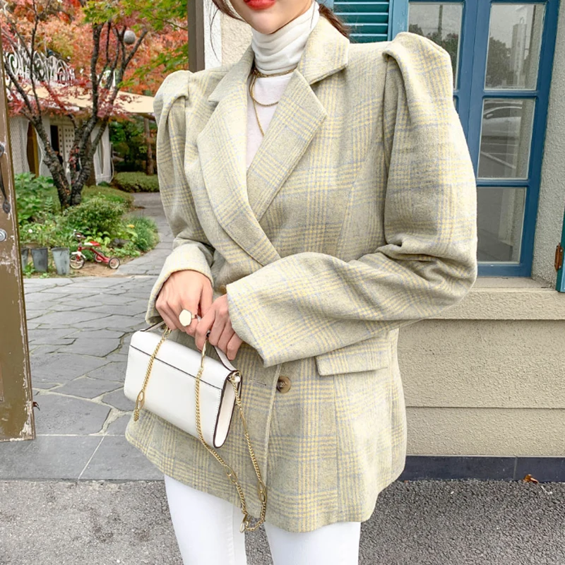 BGTEEVER зимние Утепленные двубортные женские шерстяные пальто 2020 Весна Зубчатый