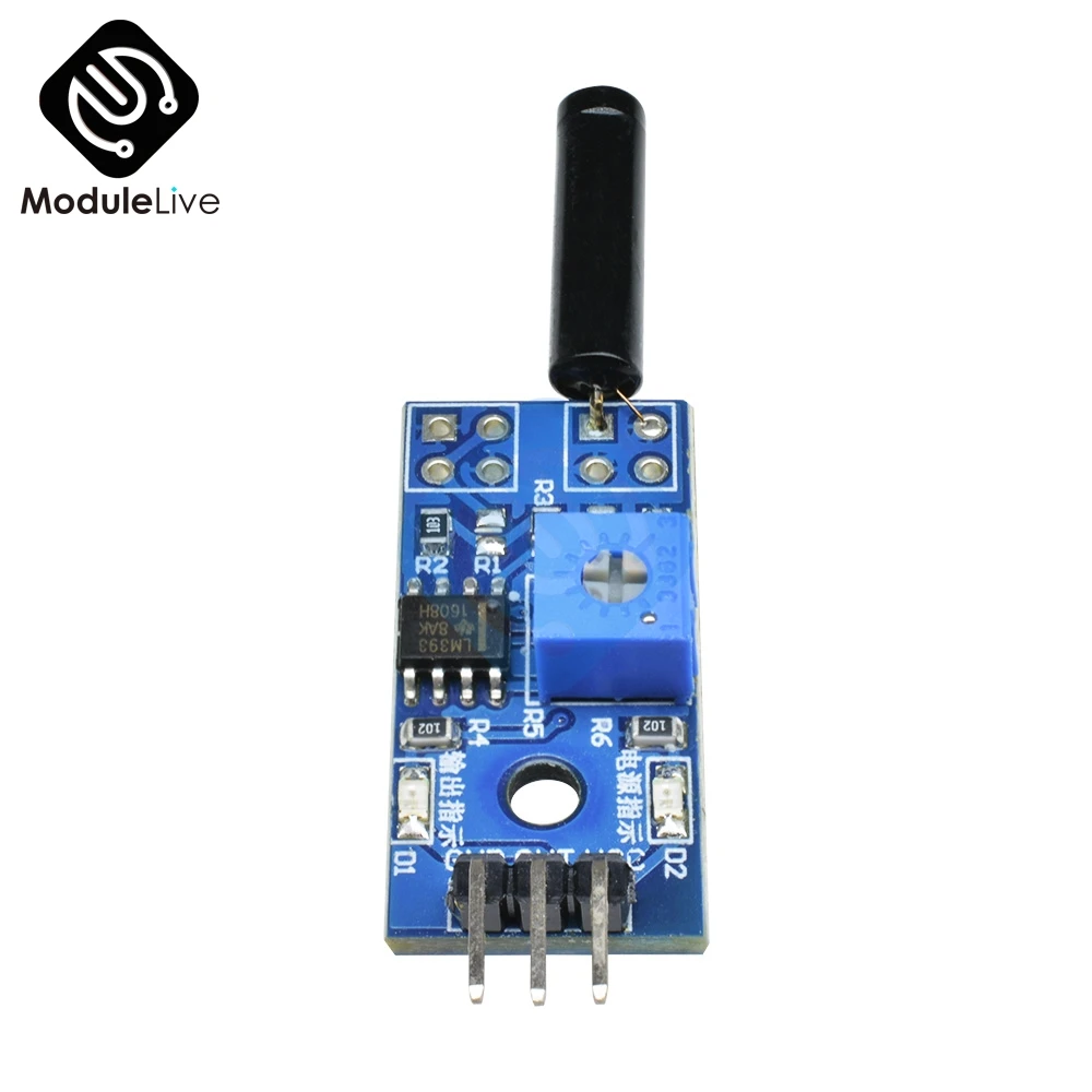 DC 3 V-5 V Высокочувствительный переключатель вибрации LM393 переключатель датчика вибрации модуль инструменты ударный переключатель для ардуино вентилятор авто автомобиль