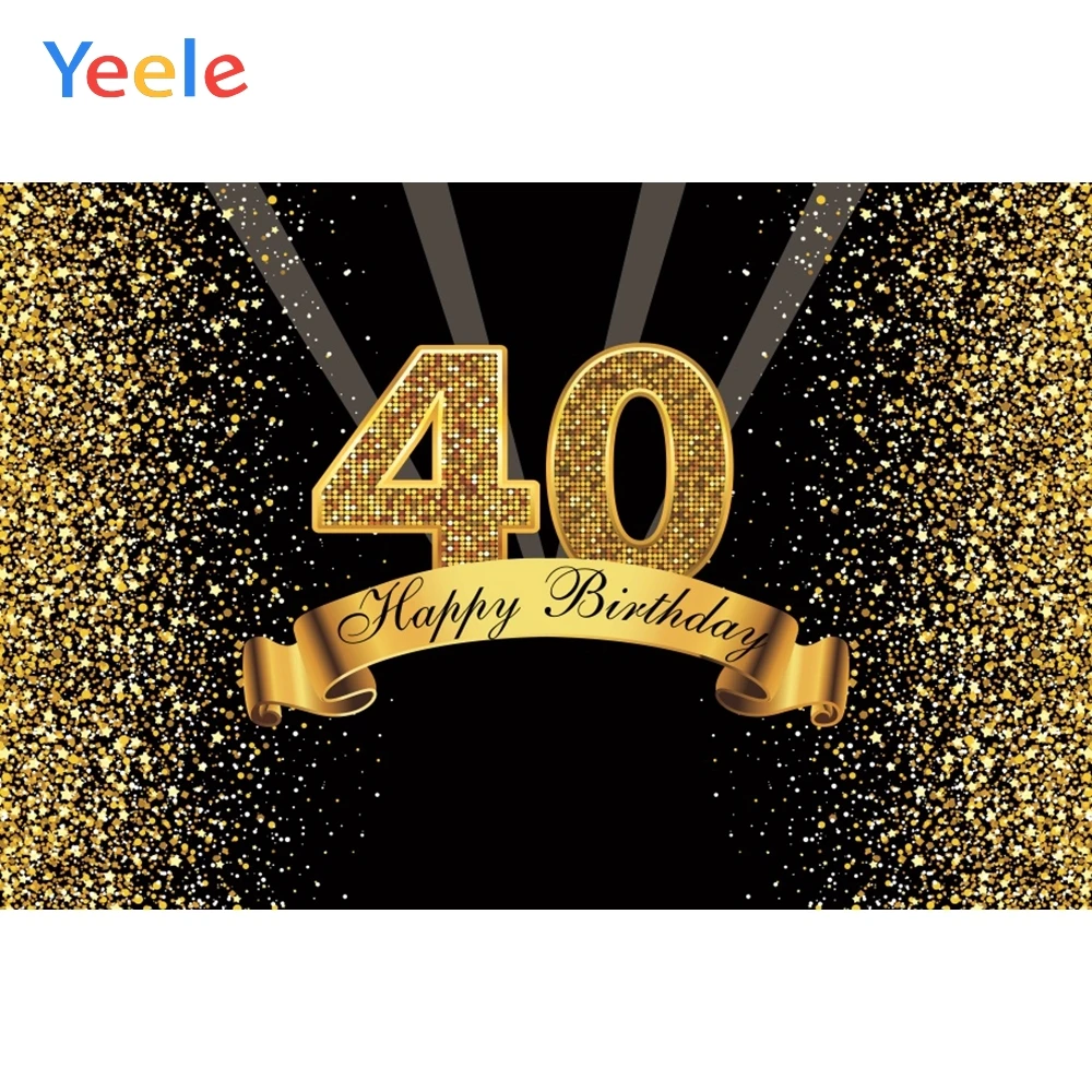 Фотофоны на заказ для фотостудии 30th 40th 50th 60th birthday party Gold Dot Celebration Poster | Электроника
