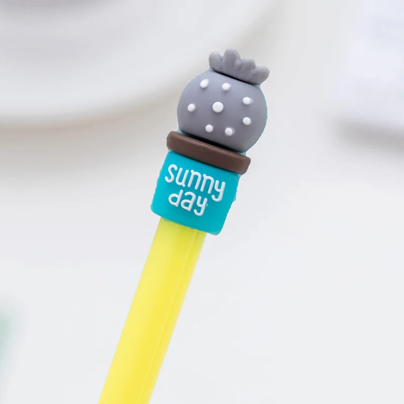 1 шт./4 шт. Корейская Милая Канцелярия кактус ручка рекламная гелевая школьные