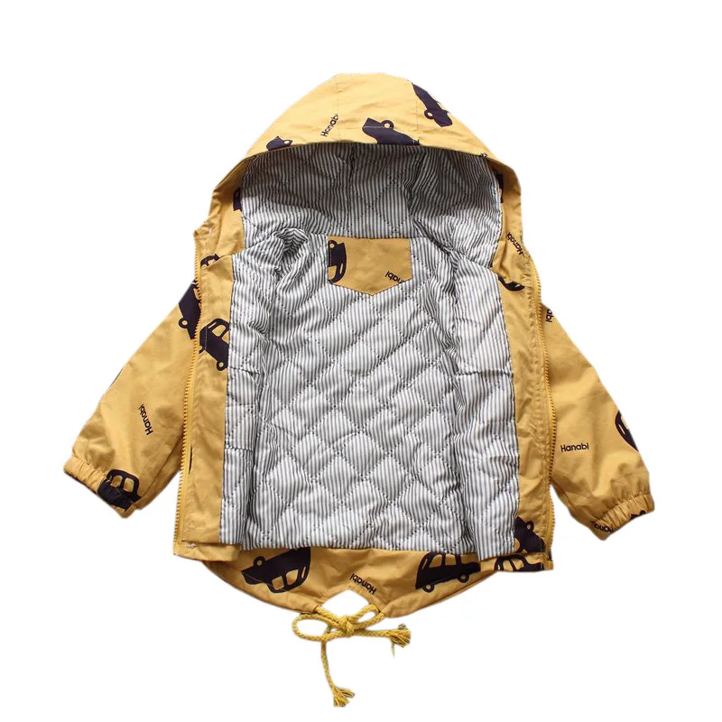 2020 Winter Warm Outerwear jacket For Kids  New Boys Girls Plus Velvet Hooded Warm Outerwear Windbreaker Jacket Baby Kids Coats