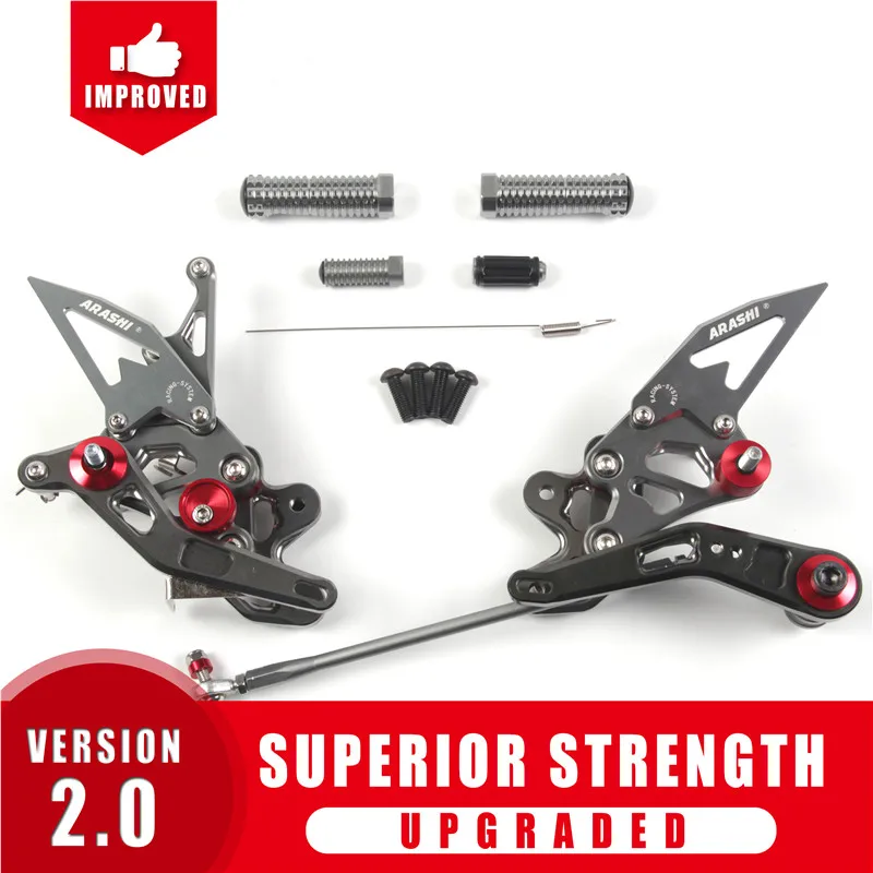 

Подставки для ног Arashi GSXR600 GSXR750, регулируемые подножки для SUZUKI GSX-R600 GSX-R750 2006-2010 2007 2008 2009 GSXR 600