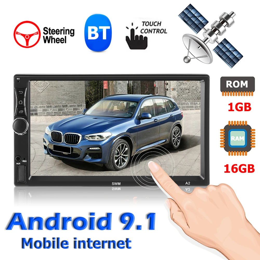 SWM A2 Модернизированный 2DIN 7 дюймов Android 9 1 автомобильный мультимедийный плеер