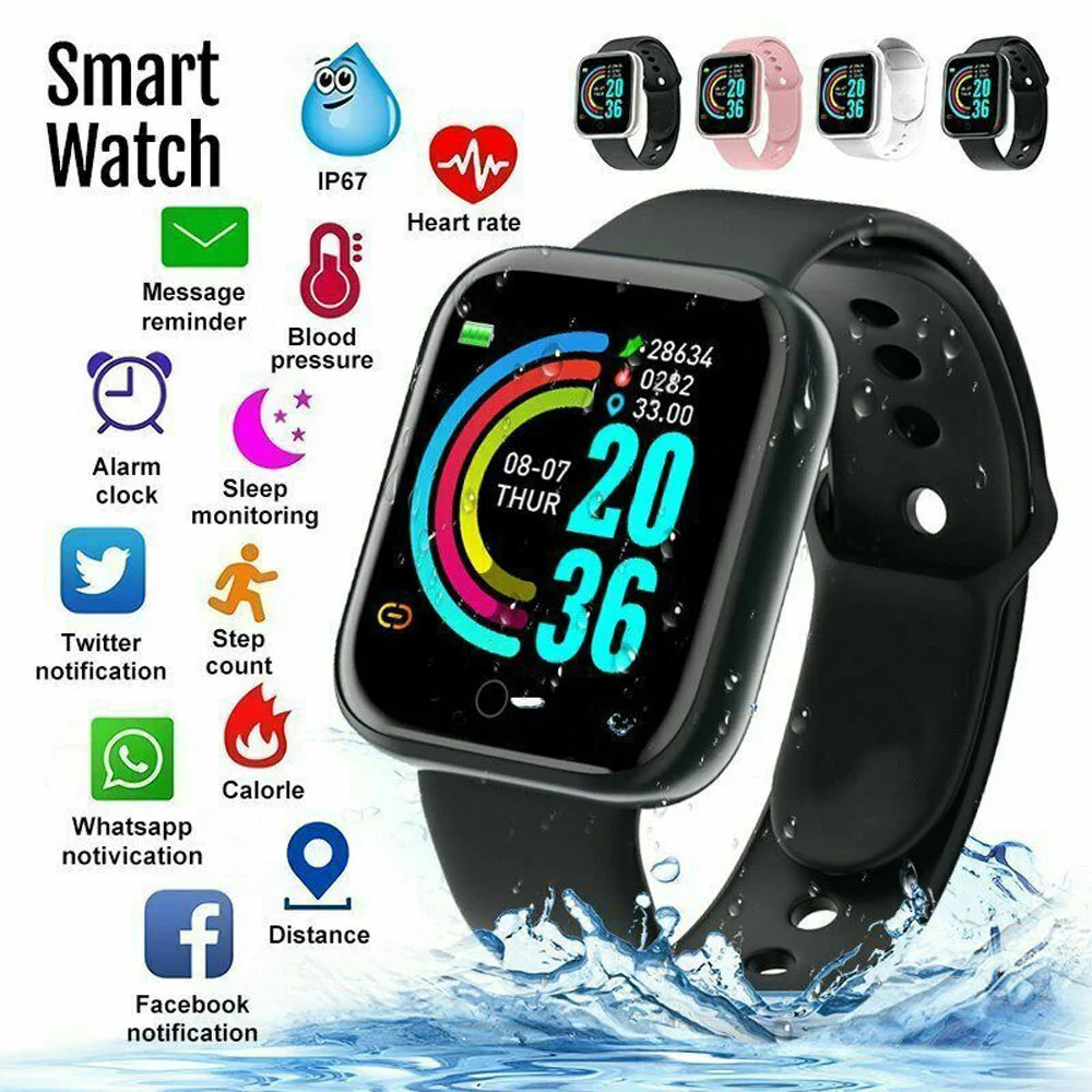 Высококачественные водонепроницаемые Смарт часы с пульсометром фитнес браслет