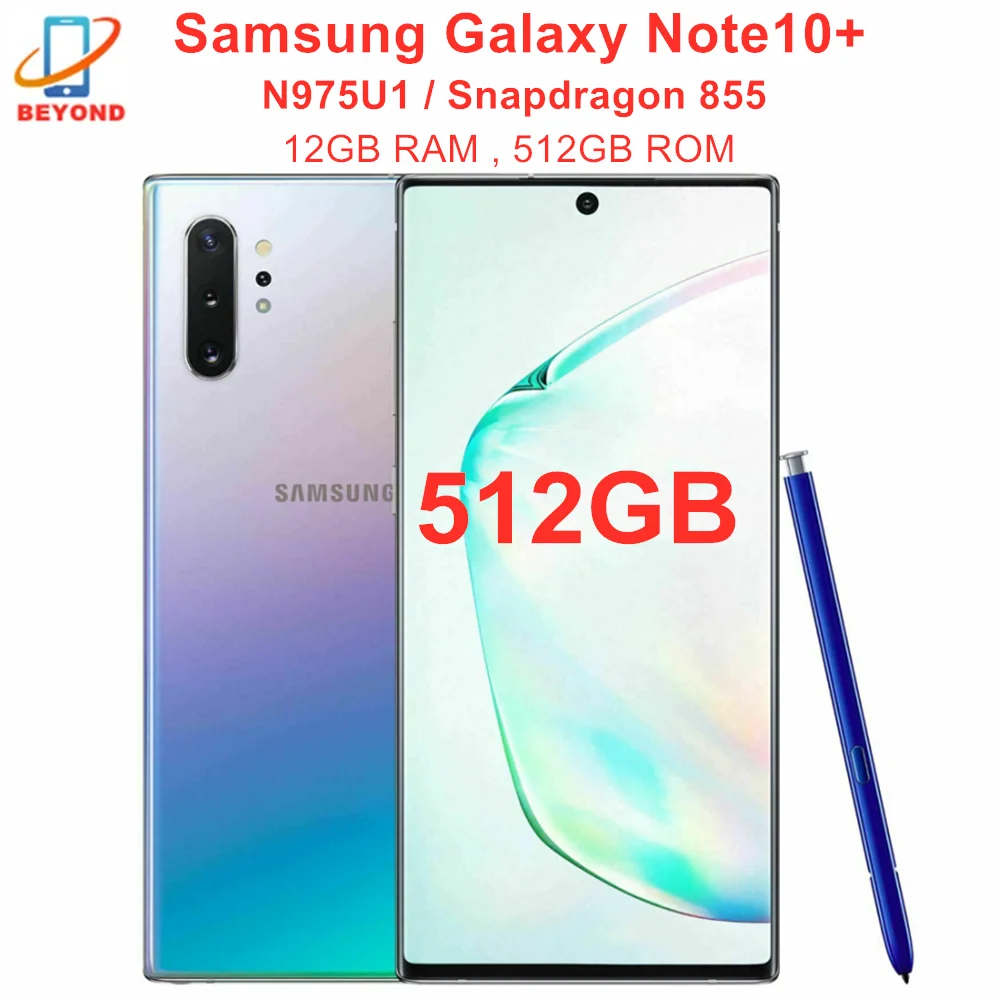 Samsung Galaxy Note10 + N975U1 Примечание 10 плюс N975U 512 Гб встроенной памяти 12 оперативной Octa Core