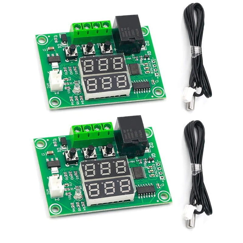 

Retail 2Pcs XH-W1219 Dual LED Digital Display Thermostat Temperature Controller Regulator Switch Control Relay Sensor Module