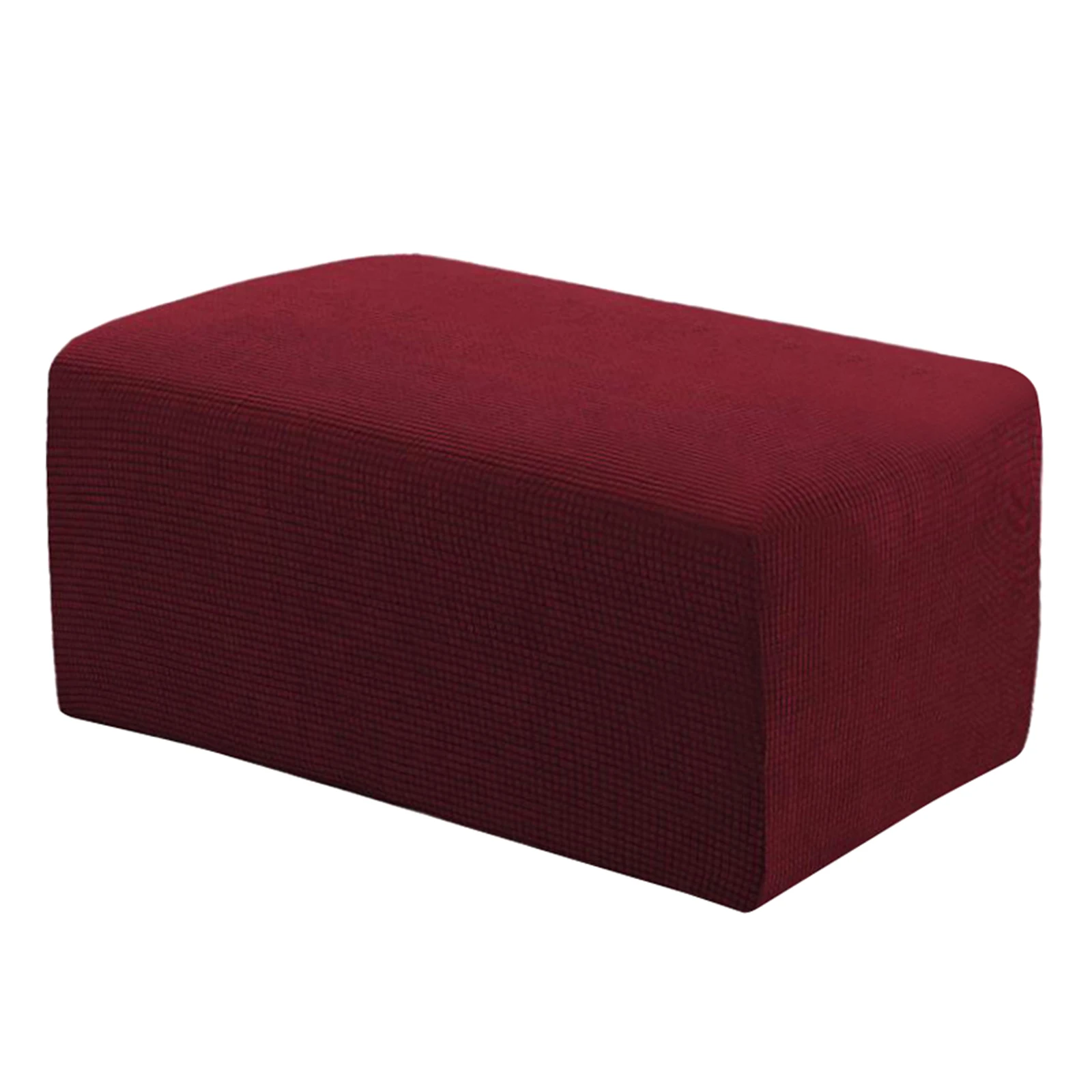 

Ottoman Cover Elastic Stretch Removable Footstool Slipcover Pouf Soft Protection