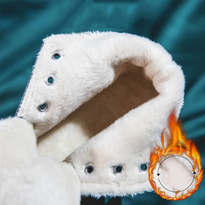 Модные высокие кроссовки обувь из микрофибры Женская Повседневная Теплая на