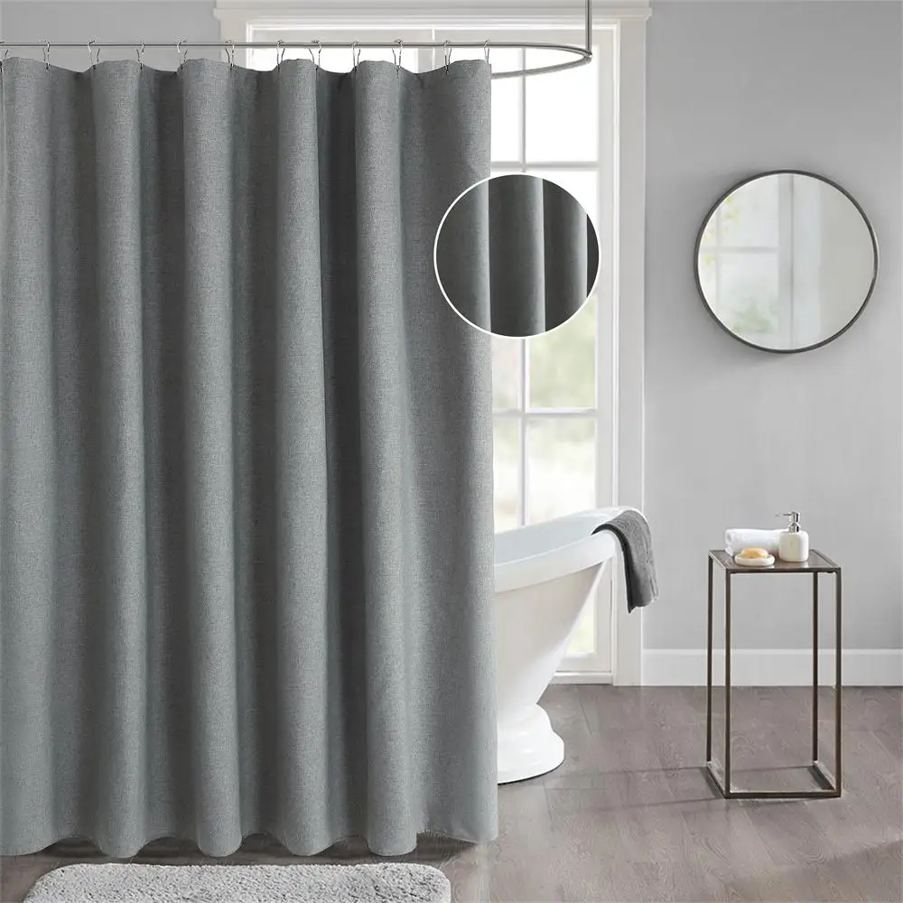 Водонепроницаемая ткань из полиэстера Dafield однотонная серая занавеска для душа в