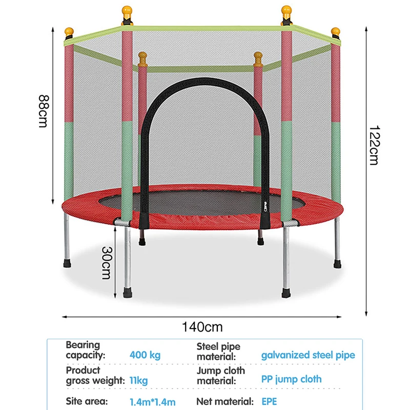 

IMBABY Kids Bouncer Sports Trampoline Baby Jumper Indoor Trampoline Baby Children Bouncers With Guardrail Fitness Kid Jumpers