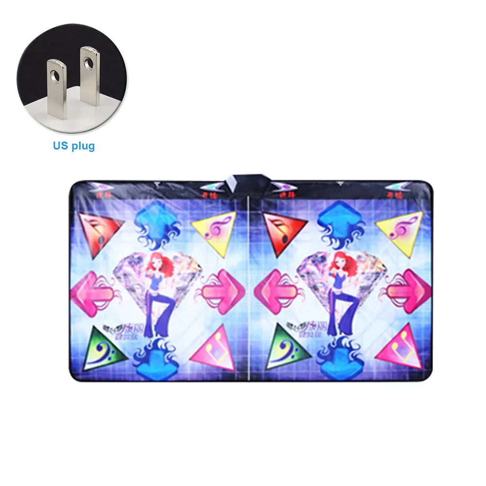 

Double Players Limbs Eyes Coordination With Wireless Receiver Birthday Gift Sense Game Dance Mat Remote Controller PVC Anti Slip