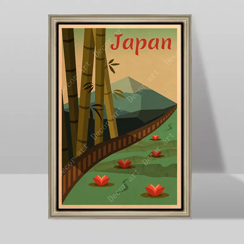 Визит крепление Fuji Япония путешествия холст картины винтажные настенные