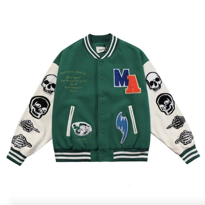 

2021 Unisex Color Block Couple Hip Hop Baseball Jacket Women Oversize Tops Men Harajuku Streetwear Bomber Jackets Baseball Coat
