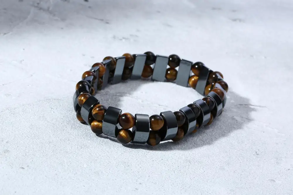 SIZZZ Hot new products black stone tiger eye shape beaded bracelet&ampBangles For Men | Украшения и аксессуары