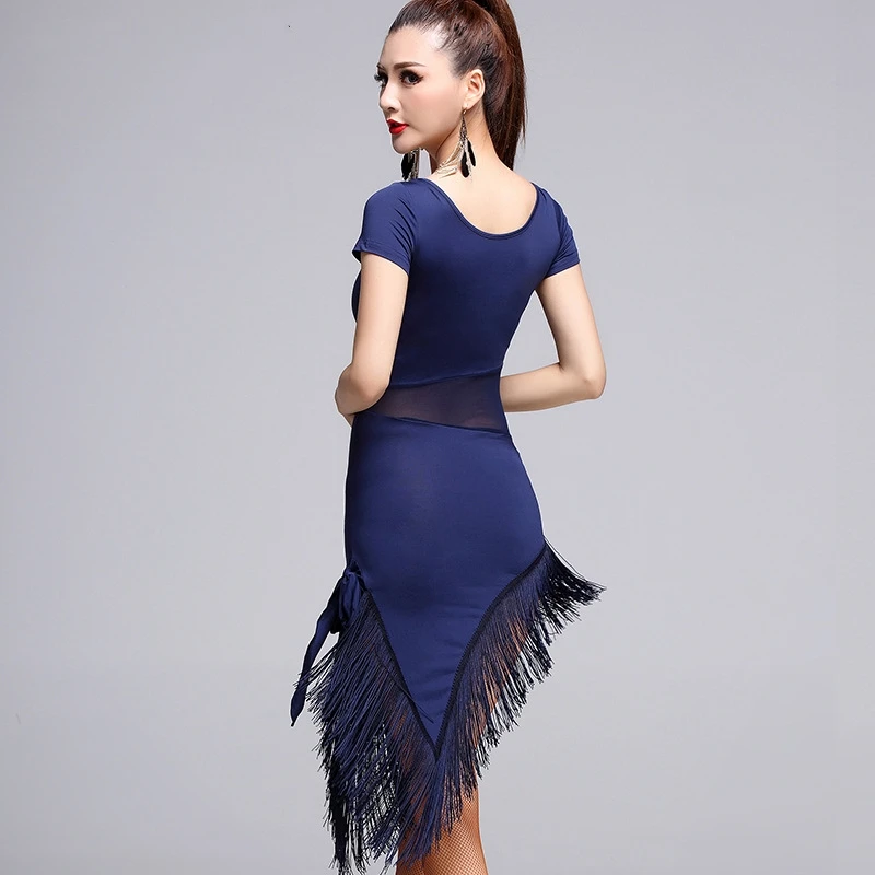 Женская юбка для латиноамериканских танцев черная танго ча Румба танцевальная