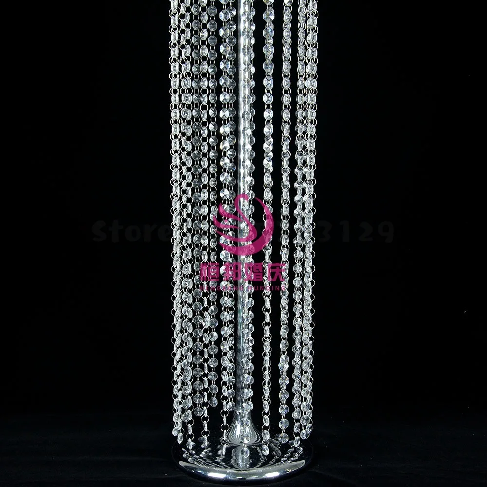 

6PCS 120CM/ 47" Tall 22 CM Diameter Crystal Wedding Road Lead Acrylic Centerpiece For Event Party Decoration