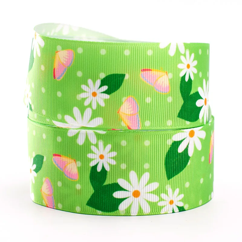 10 ярдов в рубчик/атласная лента цветы|Ленты для шитья| |