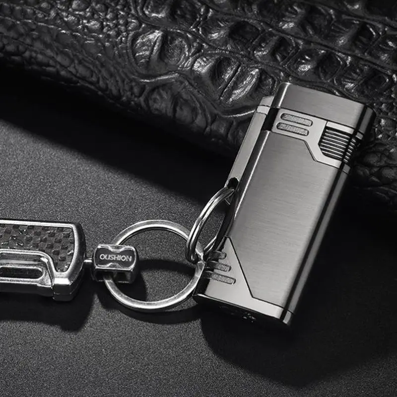 

Ultra-thin Metal Lighter Windproof Portable Personality Lighter Small Spray Gun Cigar Butane Inflatable Cigarette Lighter