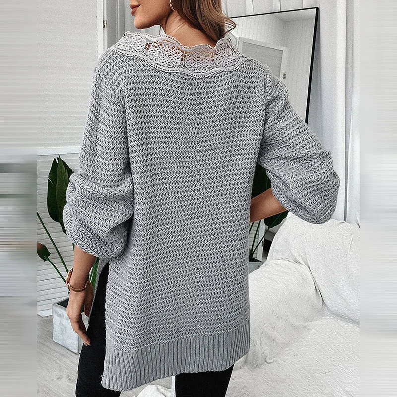 Женский модный Повседневный пуловер с длинным рукавом Модный женский уютный