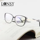 LONSY модные женские очки кошачий глаз очки для близорукости оптическая оправа для глаз компьютерные прозрачные линзы с защитой от сисветильник