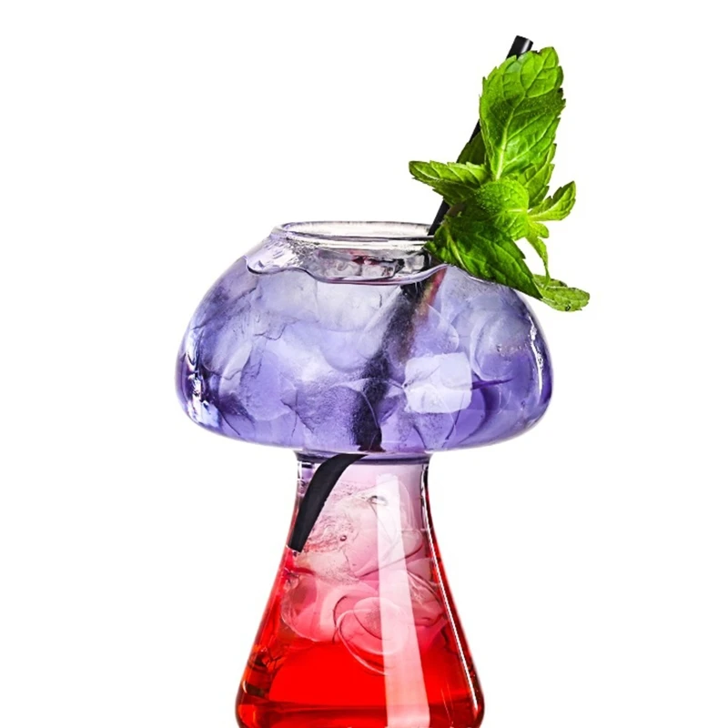 

Mushroom Design 380ml Cocktail Glass , Novelty Drink Cup for KTV Bar Night Party 652A