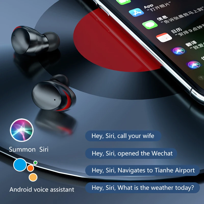 V5.1 Bluetooth Беспроводной наушники Airplus наушники-вкладыши TWS с Auriculares 2000 мА · ч