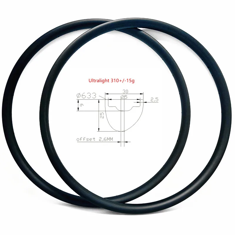 

Дисковые Диски для горного велосипеда 29er, 30x25 мм, асимметричные бескамерные ультралегкие карбоновые диски для горного велосипеда, обод для ...
