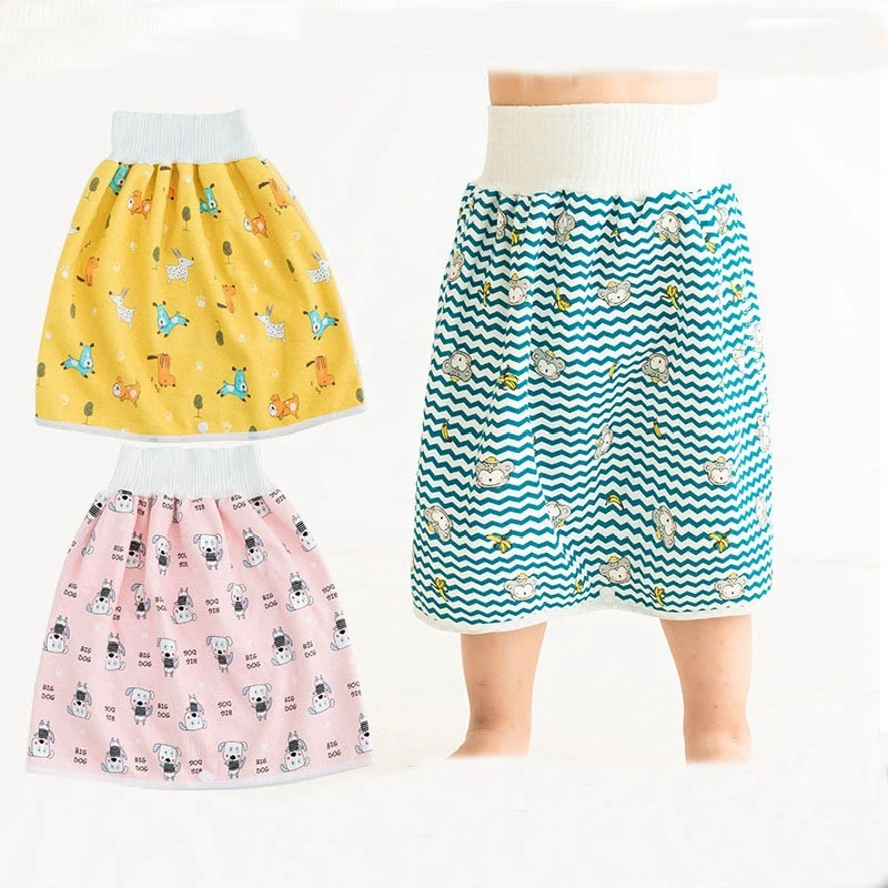 

Reusable Cloth Diapers Skirt Shorts Baby Waterproof Pants Shorts Diapers Childrens 2 in 1 Training Pants Baby Diaper Bed Clothes