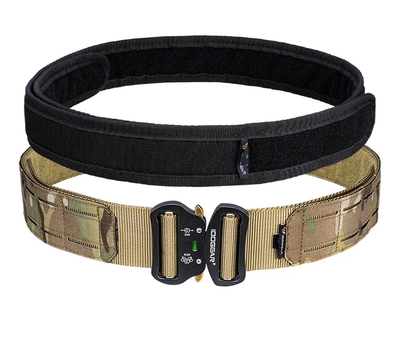 

2 Inch Tactical Belt Quick Release Metal Buckle Laser MOLLE Mens Belts Camo