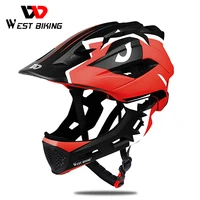 west biking children bike bicycle helmet full covered 2 in 1 kids bike safety helmet scooter cycling sports protective 52 56cm