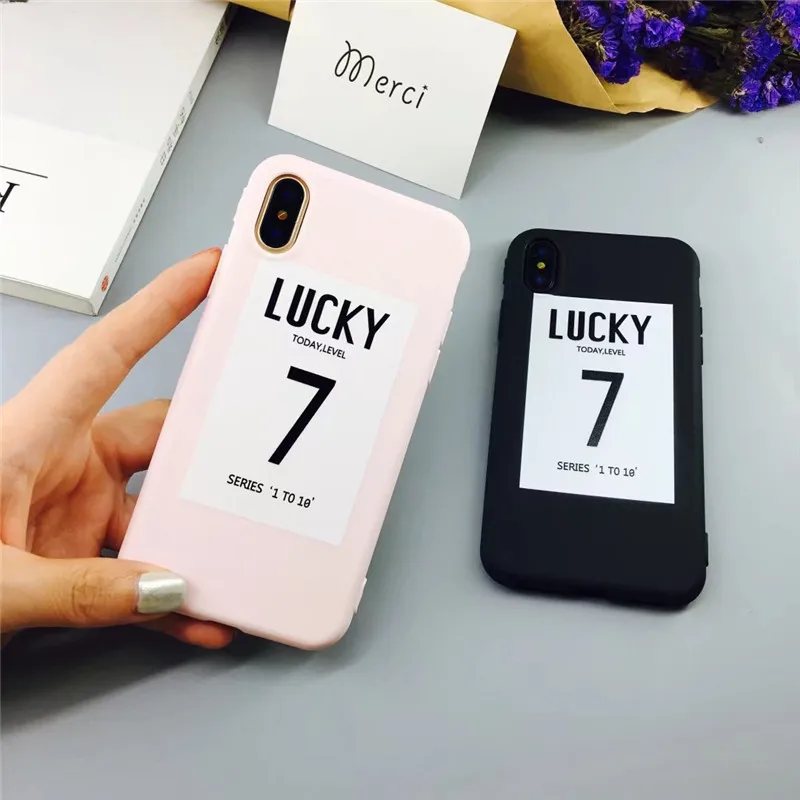 Для iPhone 7 Lucky C ase розовый цвет мягкий резиновый чехол для Xs 8 6S Plus силиконовый