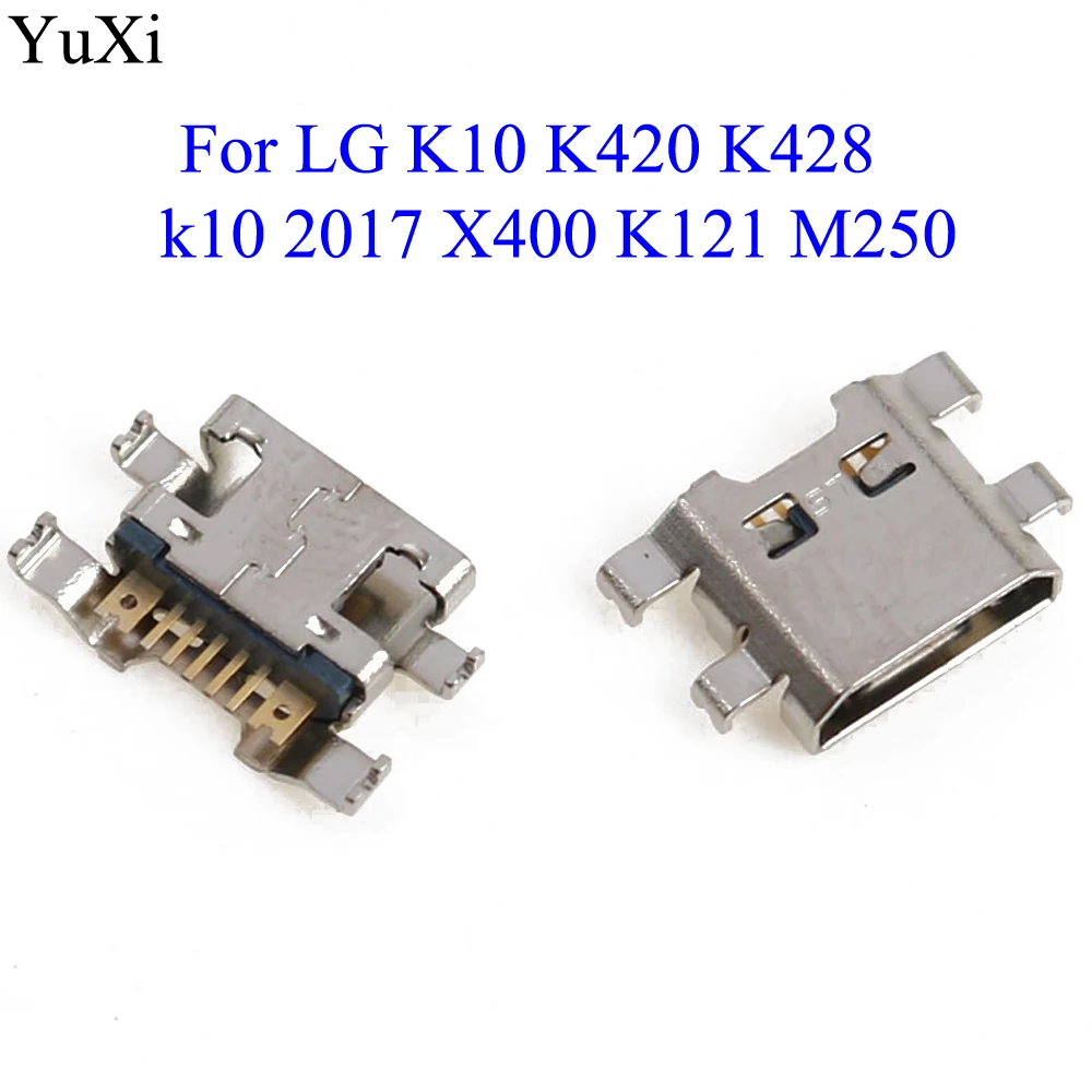 YuXi 10 шт./лот для LG K10 K410 K420 K428 2017 X400 K121 M250 USB зарядная док станция гнездо