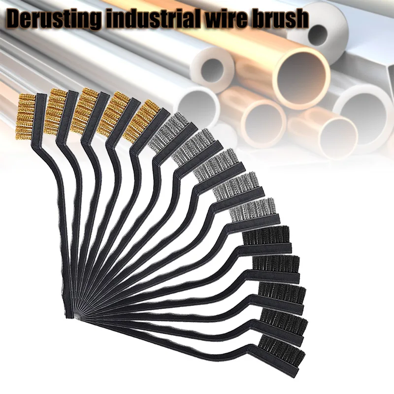 

Набор проволочных щеток, прочная и легкая в эксплуатации, нескользящая ручка, долговечная, удобная для чистки, сварки, шлака, ржавчины, XR-Hot