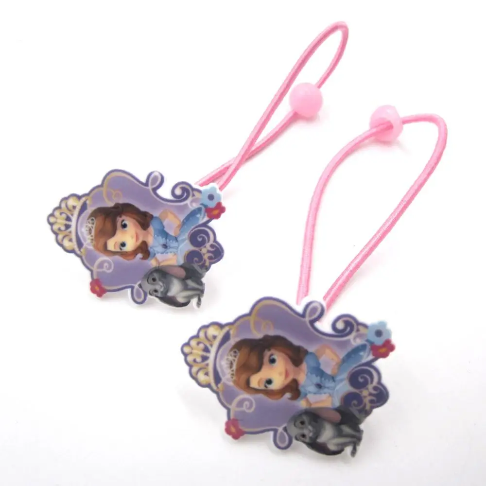 1 pair hairband Новинка, 3 шт./компл., детское ожерелье Софии для девочек, подарок для детей, фиолетовый амулет, кулон, ожерелье, шпилька, украшения для волос, набор - Окраска металла: 1 pair hairband