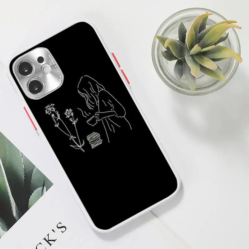 

Black Sexy Rose Lover Harajuku Aesthetics Phone Case matte transparent For white iPhone 7 8 x xs xr 11 12 pro plus max mini
