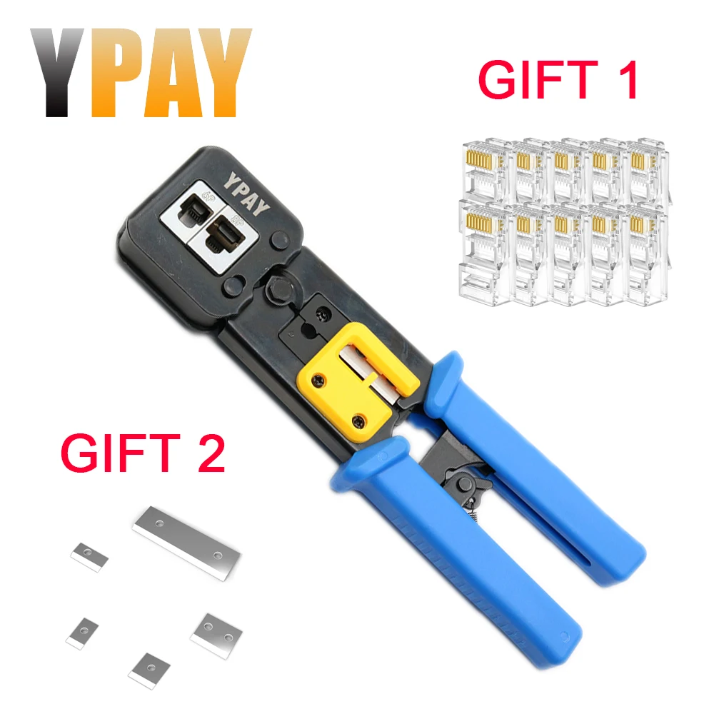 YPAY EZ rj45 кабель щипцы ручные сетевые инструменты плоскогубцы rj12 cat5 cat6 8p 6p rj 45 щипцы для зачистки зажим многофункциональный