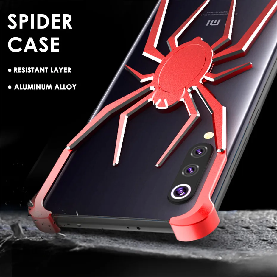 Металлический Чехол R-just Spider для Xiaomi MI9 Mi 9 противоударный чехол из алюминиевого