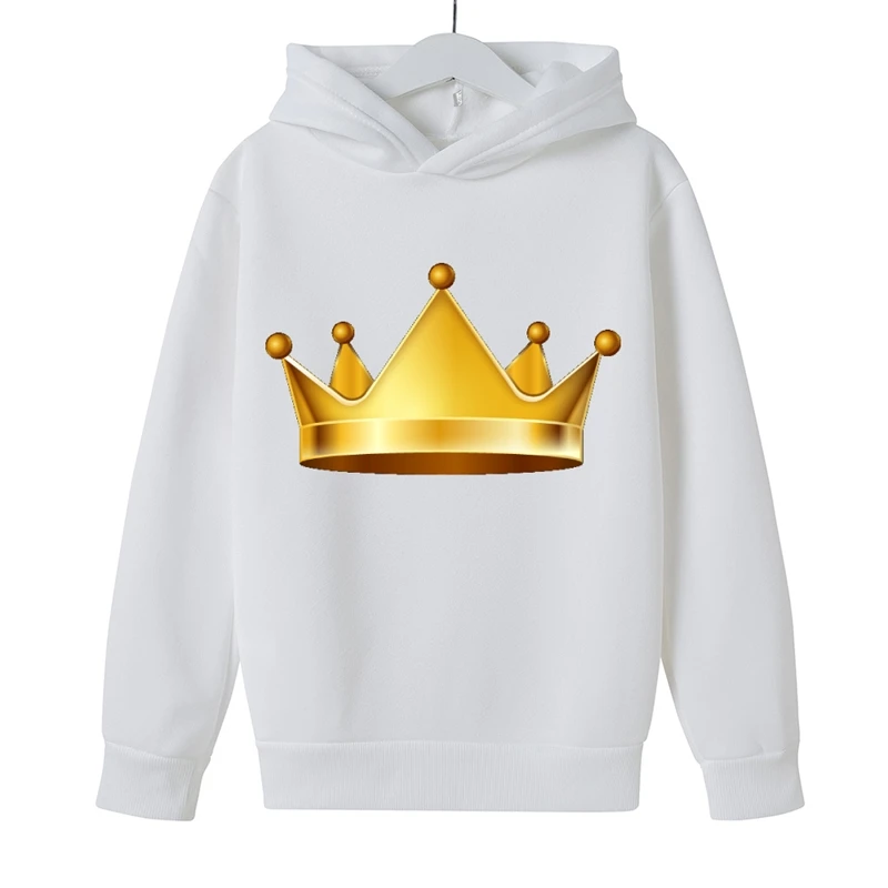 

Crown King Queen Princess Emperor Hoodi Childrens Girls Clothing Boys Hoodie Autumn Kid Gift Sweatshirt Casual child Costume Top