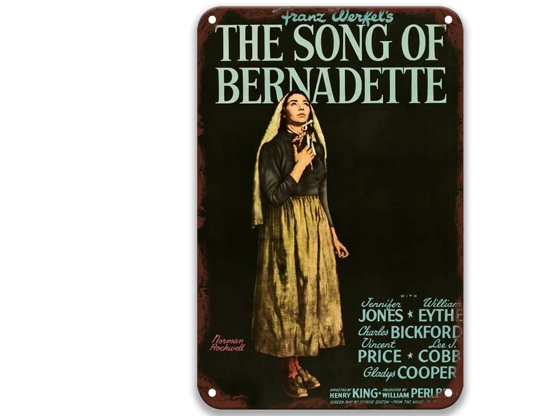 

The Song of Bernadette (1943) New Classical Metal Tin Signs Movies Mexican Party Decorations for Custom 8x12 Inches