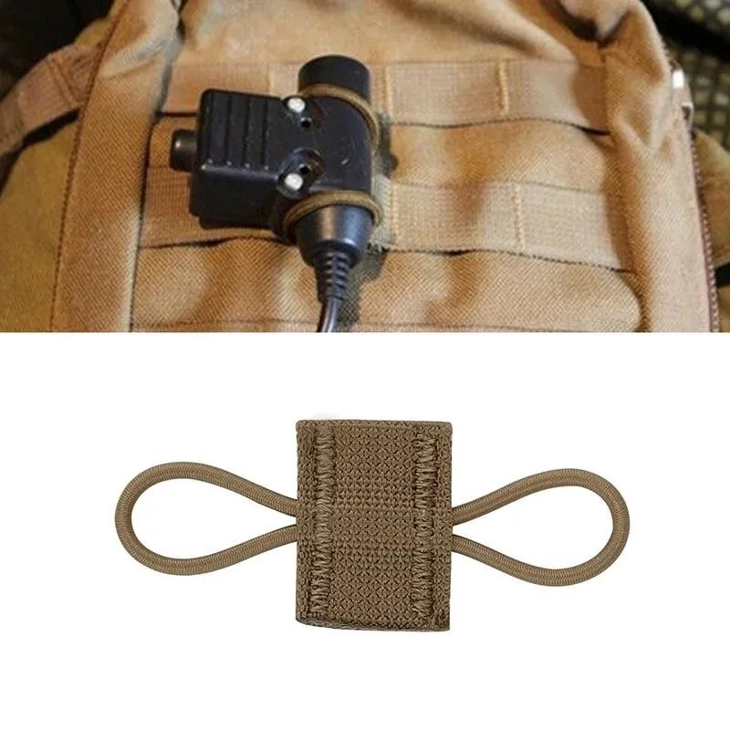 

1PCS Tactical MOLLE Elastic Molle Ribbon Buckle Tactical Stick Binding Antenna For PTT Pipe Retainer C0P5