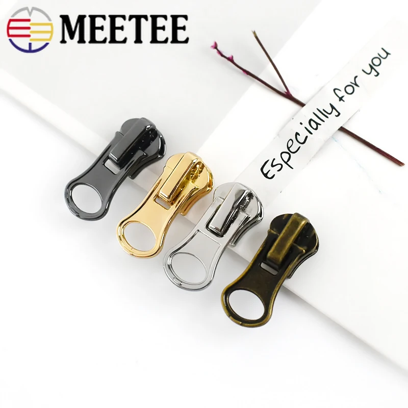 Meetee 20/50pcs 5# Zipper Silder for Metal Zippers Head Puller DIY Bag Jacket Zip Slider Clothes Zips Repair Fitting | Дом и сад